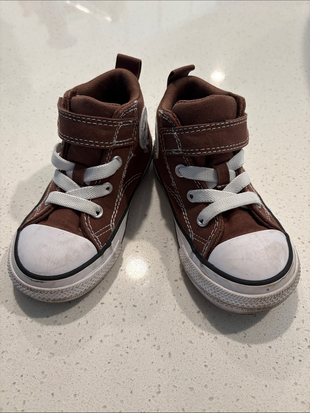 Converse Kids Brown High-Top Sneakers with White Accents